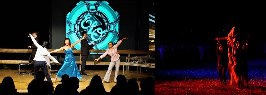 Tanzgruppe im 1. Tiroler Pop-, Rock & Tanzmärchen "König Laurins Rosengarten" 2017 Tanzgruppe im 1. Tiroler Pop-, Rock & Tanzmärchen "König Laurins Rosengarten" 2017